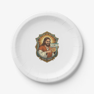 Jesus versehentlicher Videoanruf wählt Social Medi Pappteller