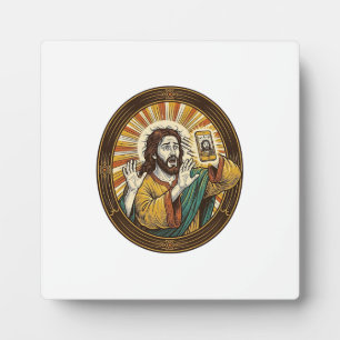 Jesus versehentliches Selfie mit Doppelkinn von de Fotoplatte