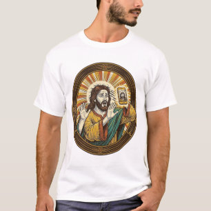 Jesus versehentliches Selfie mit Doppelkinn von de T-Shirt