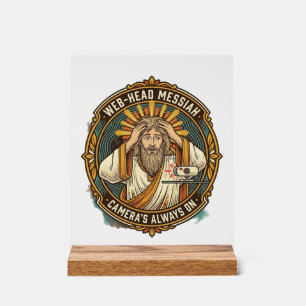 Jesus versehentliches Video über zerzaustes Haar a Acrylschild