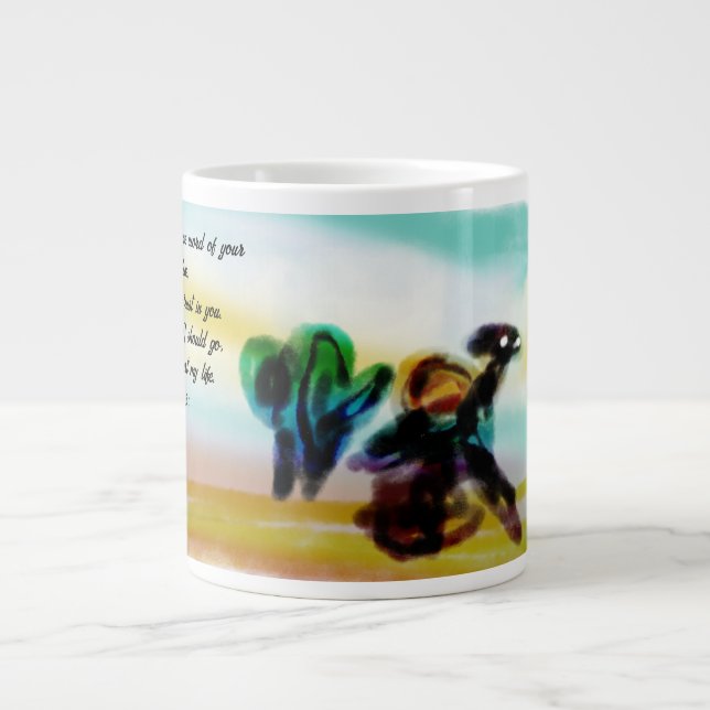 Jesus vertrau  Jumbo-Tasse (Vorderseite)