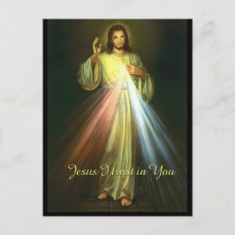 Jesus vertraue ich auf dich göttliche Gnade Religi Postkarte