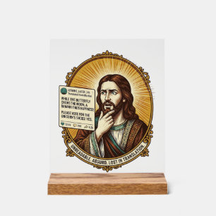 Jesus verwirrt Auto-Übersetzung Post fehlgeschlage Acrylschild