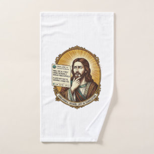 Jesus verwirrt Auto-Übersetzung Post fehlgeschlage Handtuch