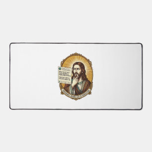 Jesus verwirrt Auto-Übersetzung Post fehlgeschlage Schreibtischunterlage