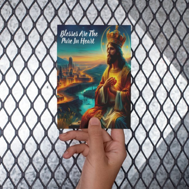 Jesus verziert mit einer majestätischen Krone Postkarte (Von Creator hochgeladen)