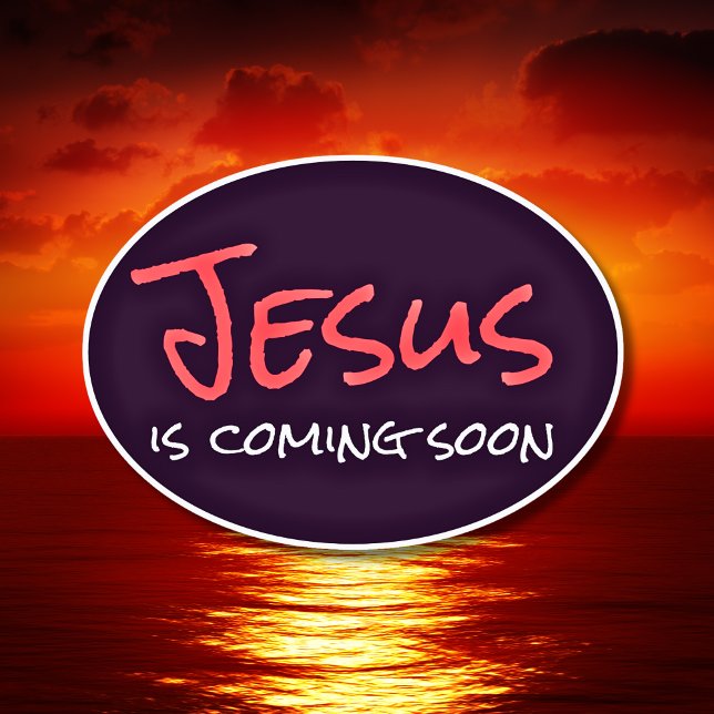 Jésus Vient Bientôt Sticker En Vinyle Coupé Sur Me (Jesus Is Coming Soon Custom-Cut Vinyl Sticker)