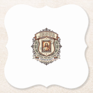 Jesus Vintage-Postage-Stempel Jesus Vintage-Postag Untersetzer