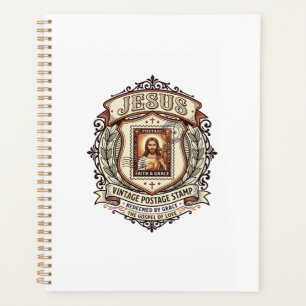 Jesus Vintage-Postbriefmarke Jesus Vintage-Postbri Planer