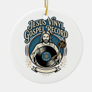 Jesus Vinyl Gospel Schallplatte Jesus Vinyl Schall Keramik Ornament
