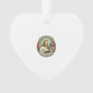 Jesus völlig verbrannter schwarzer Hot Dog BBQ Hum Ornament