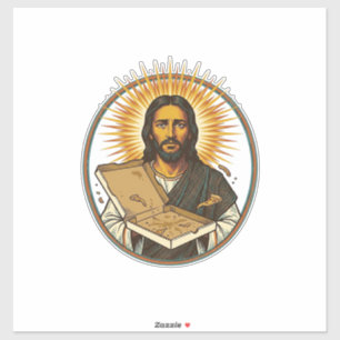 Jesus von leerer Pizzaschachtel getäuscht Party-Es Aufkleber
