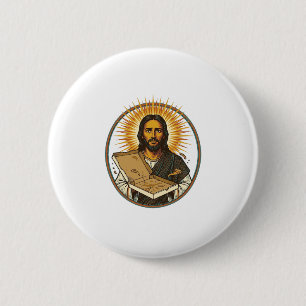 Jesus von leerer Pizzaschachtel getäuscht Party-Es Button