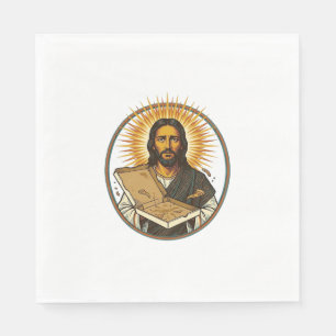 Jesus von leerer Pizzaschachtel getäuscht Party-Es Serviette