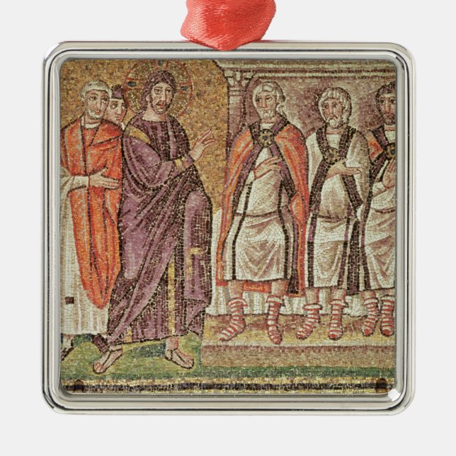 Jesus vor Caiphus Ornament Aus Metall (Vorne)