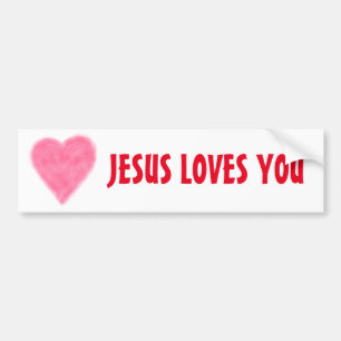 JESUS VOUS AIME Bumper Sticker