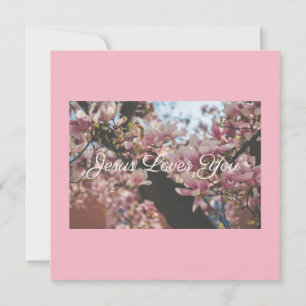 Jesus vous aime la carte de voeux plat