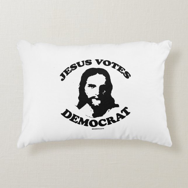 Jesus wählt Demokraten Dekokissen (Vorderseite)