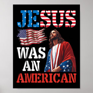 Jesus war ein amerikanischer US-Flagge patriotisch Poster