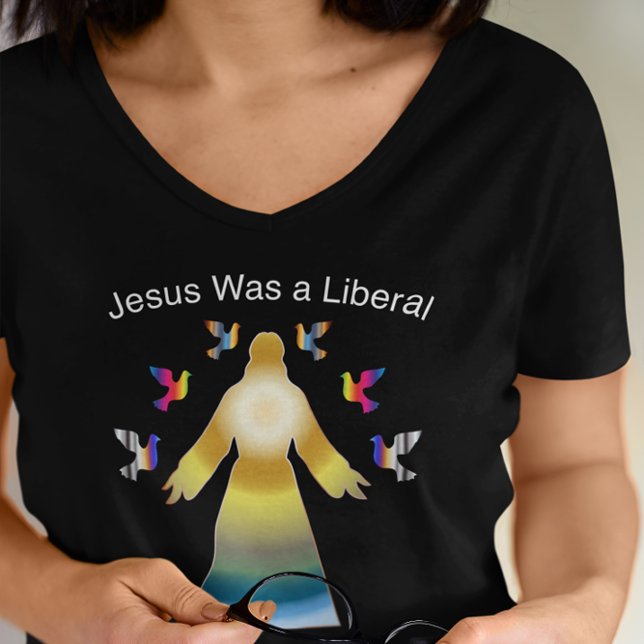 Jesus war ein liberaler Personalisierter politisch T-Shirt (Von Creator hochgeladen)