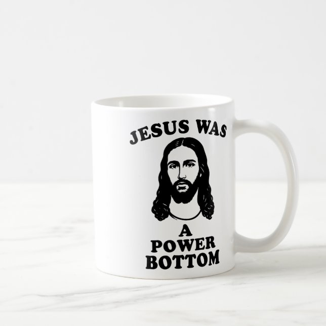Jesus war ein Power Bottom lustiger Pride Weihnach Kaffeetasse (Rechts)