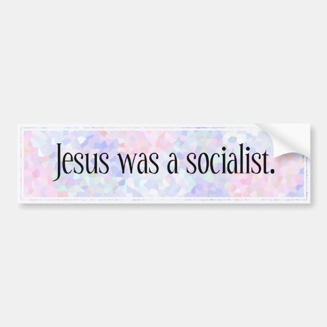 Jesus war ein Sozialist: Autoaufkleber (Vorne)