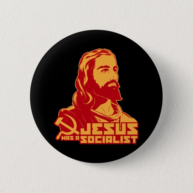 Jesus war ein Sozialist Button (Vorderseite)