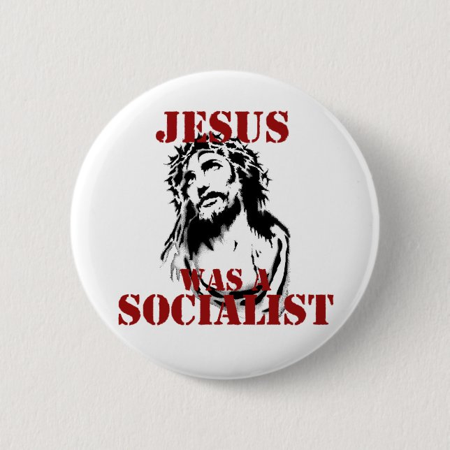 Jesus war ein Sozialist Button (Vorderseite)