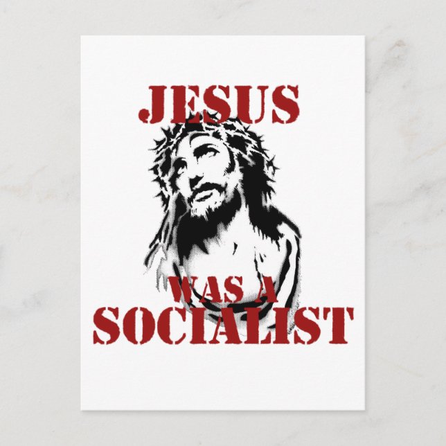 Jesus war Sozialist Postkarte (Vorderseite)