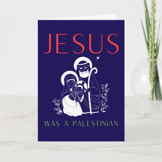 Jesus Was A Palestinian Christmas Card Christian Karte (Vorderseite)