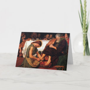 Jesus wäscht die Füße von Petrus Karte