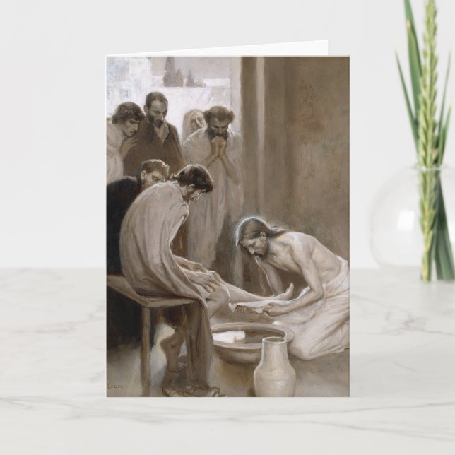 Jesus Washing Jünger's Feet | Albert Edelfelt Karte (Vorderseite)