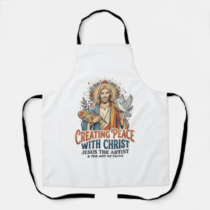 Jesus-Wasserfarbe-Hobby-T-Shirt Inspirierend Glaub Schürze