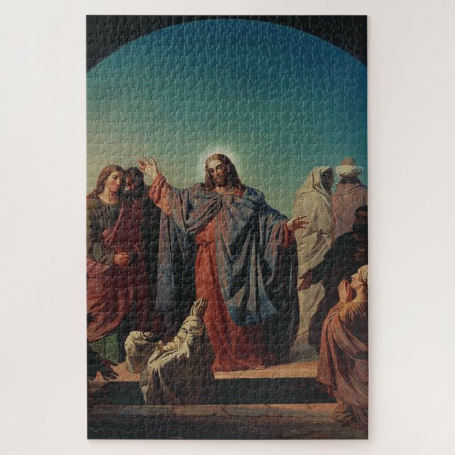 Jesus Wecke Lazarus von Robert Wilhelm Ekman (Vertikal)