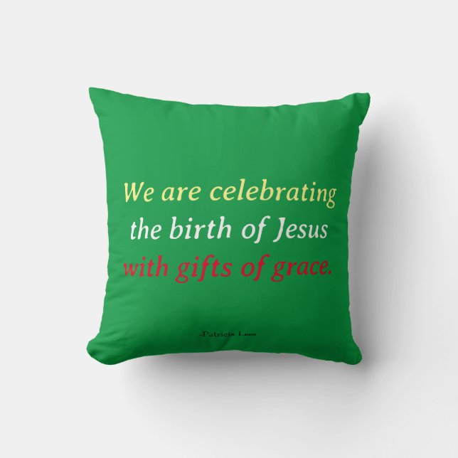 Jesus Weihnachts Inspiration Kissen (Vorderseite)