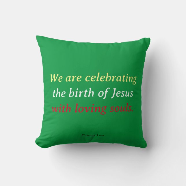 Jesus Weihnachts Inspiration Kissen (Vorderseite)