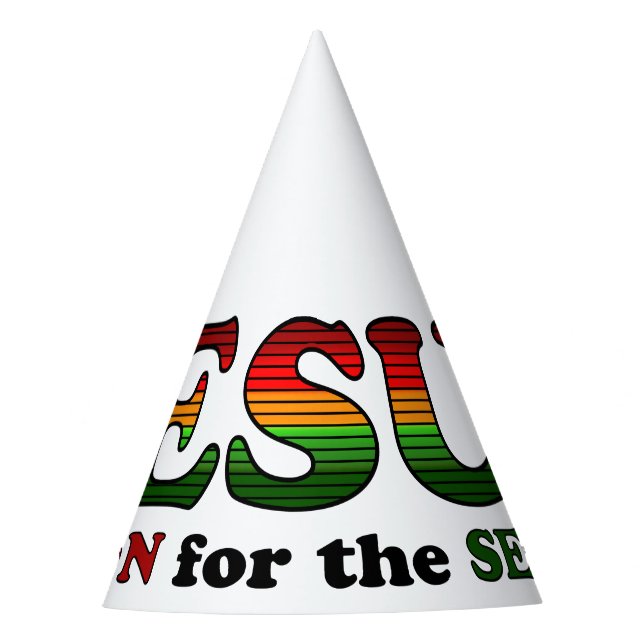 Jesus-Weihnachtsbäume Partyhütchen (Vorderseite)