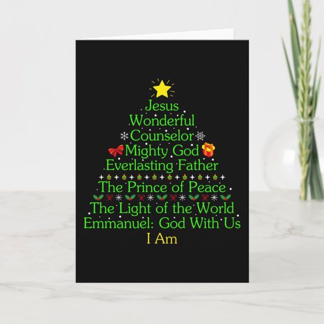 Jesus Weihnachtsbaumgeschenk, Jesus Liebhaber, kat Karte (Vorderseite)