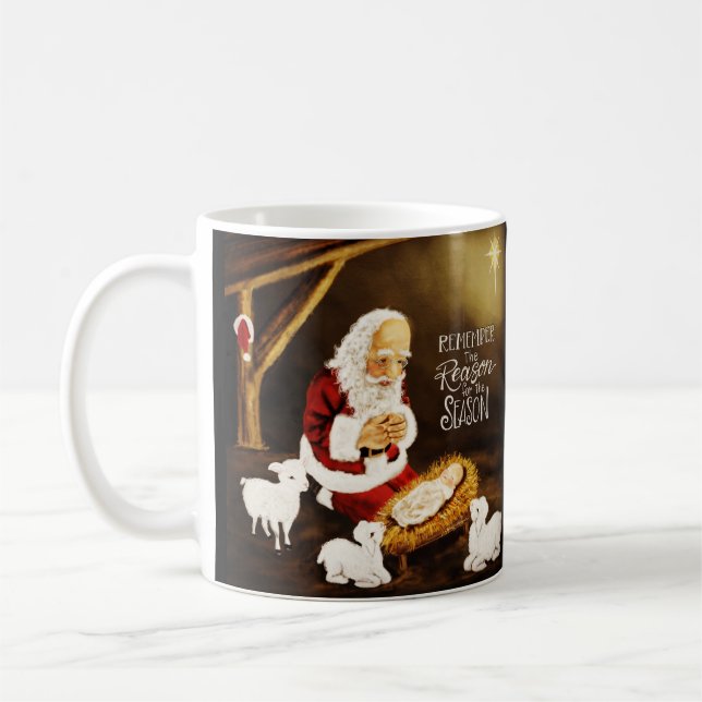 Jesus Weihnachtsfeiertag Kaffeetasse (Links)