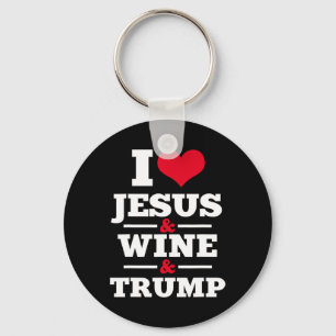 Jesus Wein Trump Religiöse Christliche Glaube Mama Schlüsselanhänger