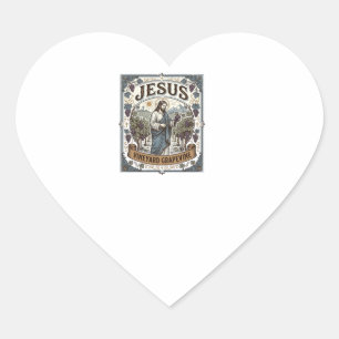 Jesus Weinberg Rebstock Jesus Weinberg Rebstock  Herz-Aufkleber