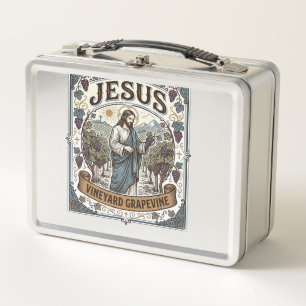 Jesus Weinberg Rebstock Jesus Weinberg Rebstock Metall Brotdose