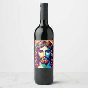 Jesus-Weinetikett. Weinetikett