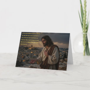 Jesus Weinte Grußkarte Feiertagskarte