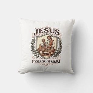 Jesus Werkzeugkiste der Gnade Jesus Werkzeugkiste Kissen