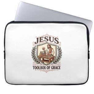 Jesus Werkzeugkiste der Gnade Jesus Werkzeugkiste  Laptopschutzhülle