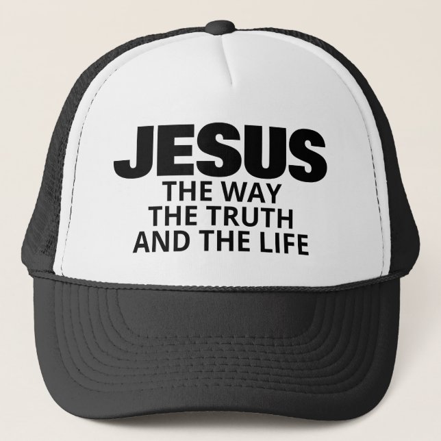 JESUS, WIE DIE WAHRHEIT UND DER LEBENSDAUER HAT TRUCKERKAPPE (Vorderseite)