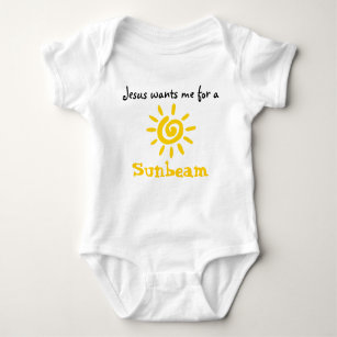 Jesus will mich für einen Sunbeam Baby Strampler