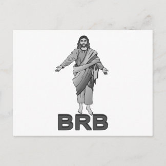 Jesus wird gleich zurück sein postkarte