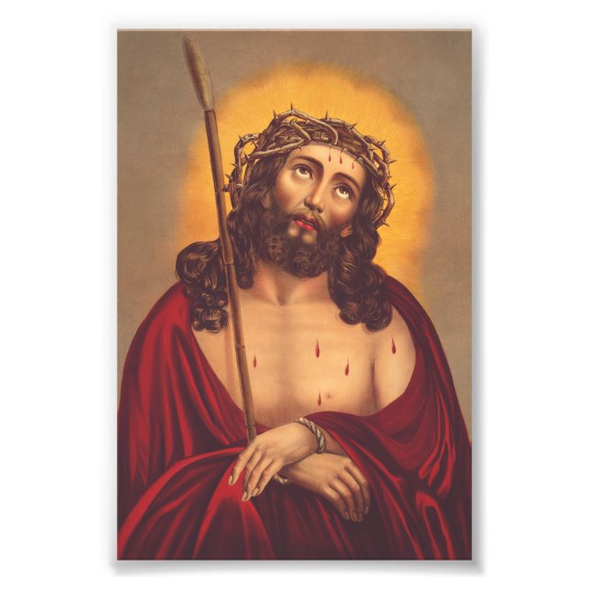 Jesus wird mit einer Dornenkrone gekrönt Fotodruck (Vorne)